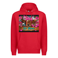Red be mine valentine's day cow Premium Hoodie - Jasminsmagicworld