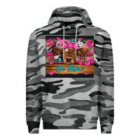 Slate Camo be mine valentine's day cow Premium Hoodie - Jasminsmagicworld