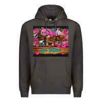 Smoke be mine valentine's day cow Premium Hoodie - Jasminsmagicworld