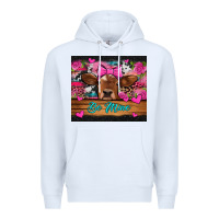 White be mine valentine's day cow Premium Hoodie - Jasminsmagicworld