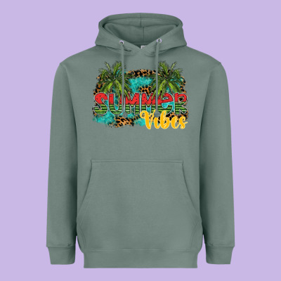 Summer Vibes Heavyweight Hoodie Designed By Sublimationcraftshop
