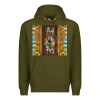 Army Green Western Hampshire Sheep Mom Premium Hoodie - LillyAllenDesigns