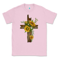 Bubblegum Pink sunflower cross Classic Tee - texasbilliewilder