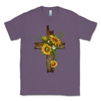 Lavender sunflower cross Classic Tee - texasbilliewilder