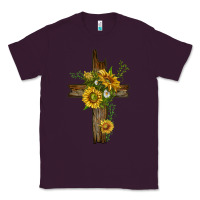 Plum sunflower cross Classic Tee - texasbilliewilder
