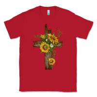 Red sunflower cross Classic Tee - texasbilliewilder