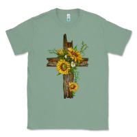 Sage sunflower cross Classic Tee - texasbilliewilder
