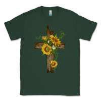 Sports Green sunflower cross Classic Tee - texasbilliewilder
