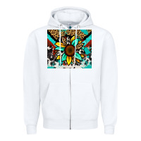 White turquoise gemstone sunflower Zipper Hoodie - Zillion Design Studio