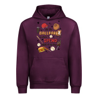 Mauve Wine at the ballpark is where i spend most of my day Urban Hoodie - MaliasSmallBusiness