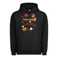 Pigment Black at the ballpark is where i spend most of my day Urban Hoodie - MaliasSmallBusiness