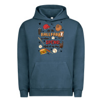 Pigment Midnight Navy at the ballpark is where i spend most of my day Urban Hoodie - MaliasSmallBusiness