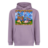 Lavender America farm animals truck 20oz skinny tumbler Heavyweight Hoodie - Neo Western