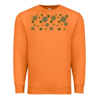 Carrot sunflowers and turquoise 16oz libbey glass Premium Sweatshirt - HRA Design Shop