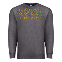 Charcoal Heather sunflowers and turquoise 16oz libbey glass Premium Sweatshirt - HRA Design Shop
