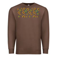Chestnut sunflowers and turquoise 16oz libbey glass Premium Sweatshirt - HRA Design Shop
