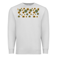 Dove Grey sunflowers and turquoise 16oz libbey glass Premium Sweatshirt - HRA Design Shop