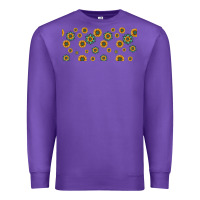 Purple sunflowers and turquoise 16oz libbey glass Premium Sweatshirt - HRA Design Shop