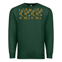 Sports Green sunflowers and turquoise 16oz libbey glass Premium Sweatshirt - HRA Design Shop