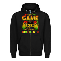 Black i paused my game celebrate juneteenth Zipper Hoodie - texasbilliewilder
