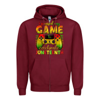 Burgundy i paused my game celebrate juneteenth Zipper Hoodie - texasbilliewilder