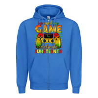 True Royal i paused my game celebrate juneteenth Zipper Hoodie - texasbilliewilder