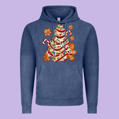 Christmas Tree Cake And Cookies Ado Vintage Hoodie Designed By Adodesignshop