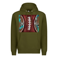Army Green western pattern and american football Premium Hoodie - BarkalooDesign