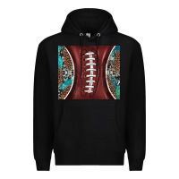 Black western pattern and american football Premium Hoodie - BarkalooDesign