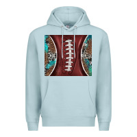 Blue Mist western pattern and american football Premium Hoodie - BarkalooDesign
