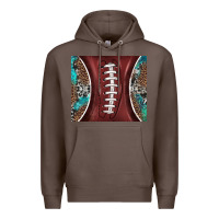 Coffee western pattern and american football Premium Hoodie - BarkalooDesign