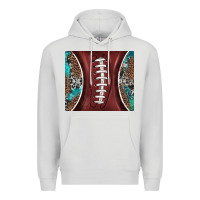 Dove Grey western pattern and american football Premium Hoodie - BarkalooDesign
