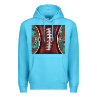 Ocean Blue western pattern and american football Premium Hoodie - BarkalooDesign