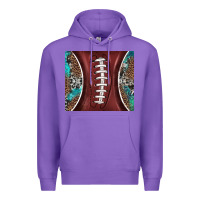 Purple western pattern and american football Premium Hoodie - BarkalooDesign