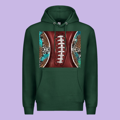 Western Pattern And American Football Premium Hoodie Designed By Barkaloodesign