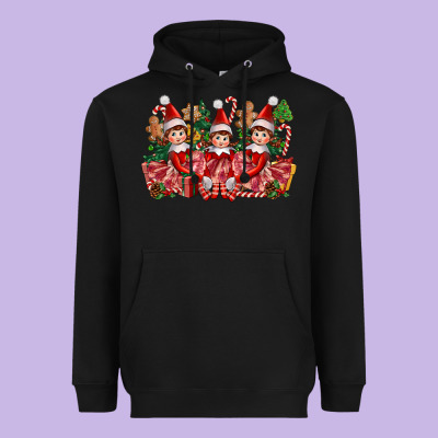 Christmas Girl Elfs Heavyweight Hoodie Designed By Fadigitalartstudio