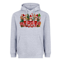 Heather Grey Christmas girl elfs Heavyweight Hoodie - FaDigitalArtStudio