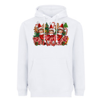 White Christmas girl elfs Heavyweight Hoodie - FaDigitalArtStudio