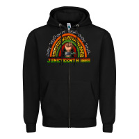 Black juneteenth 1865 rainbow Zipper Hoodie - texasbilliewilder