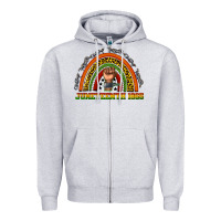 Heather Grey juneteenth 1865 rainbow Zipper Hoodie - texasbilliewilder
