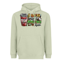 Matcha I Run On Coffee And Christmas Cheer Heavyweight Hoodie - CowhideDigitalArt