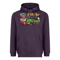 Plum I Run On Coffee And Christmas Cheer Heavyweight Hoodie - CowhideDigitalArt
