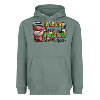 Sage I Run On Coffee And Christmas Cheer Heavyweight Hoodie - CowhideDigitalArt