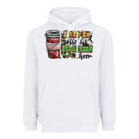 White I Run On Coffee And Christmas Cheer Heavyweight Hoodie - CowhideDigitalArt