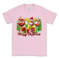 Bubblegum Pink merry christmas wine glasses Classic Tee - Zillion Design Studio