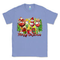 Colony Blue merry christmas wine glasses Classic Tee - Zillion Design Studio