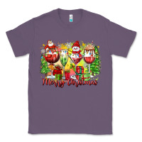 Lavender merry christmas wine glasses Classic Tee - Zillion Design Studio