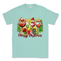Seafoam merry christmas wine glasses Classic Tee - Zillion Design Studio