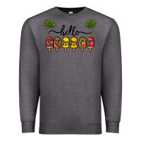 Charcoal Heather 1hello summer Premium Sweatshirt - CowhideDigitalArt