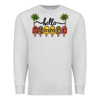 Dove Grey 1hello summer Premium Sweatshirt - CowhideDigitalArt